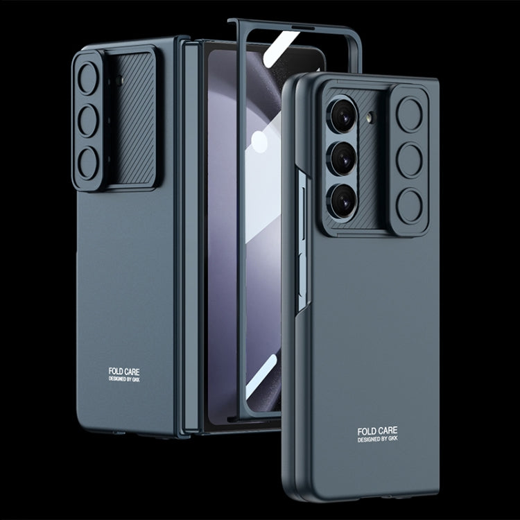 GKK Integrated Ultra-thin Sliding Camshield Flip Phone Case – Flip, Ultra-thin, For Samsung Galaxy Z Fold5 For Samsung Galaxy Z Fold5 Green