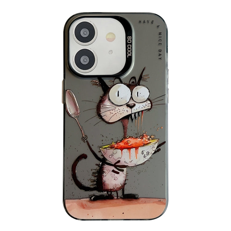 Animal Pattern Oil Painting Series PC + TPU Phone Case, For iPhone 12 For iPhone 12 Eating Rat