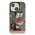 Animal Pattern Oil Painting Series PC + TPU Phone Case, For iPhone 13 For iPhone 13 Eating Rat