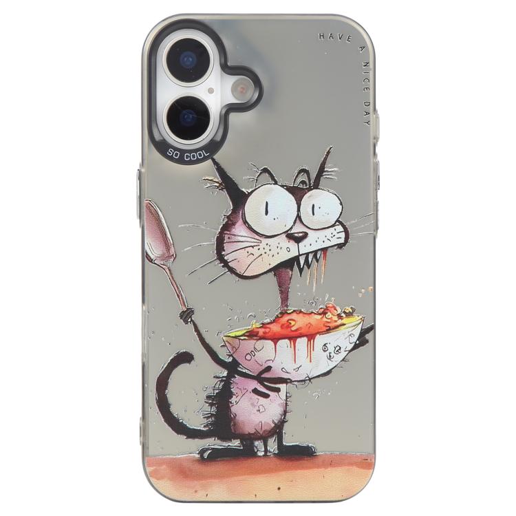 Animal Pattern Oil Painting Series PC + TPU Phone Case, For iPhone 17 For iPhone 17 Eating Rat