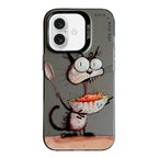 Animal Pattern Oil Painting Series PC + TPU Phone Case, For iPhone Air For iPhone Air Eating Rat