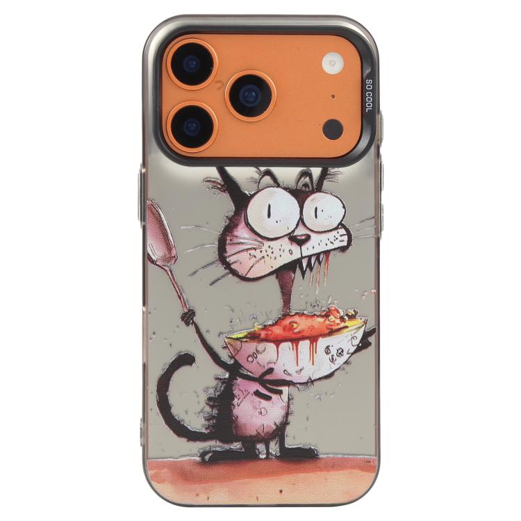 Animal Pattern Oil Painting Series PC + TPU Phone Case, For iPhone 17 Pro For iPhone 17 Pro Eating Rat