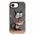 Animal Pattern Oil Painting Series PC + TPU Phone Case, For iPhone 17e / 16e For iPhone 17e 16e Eating Rat