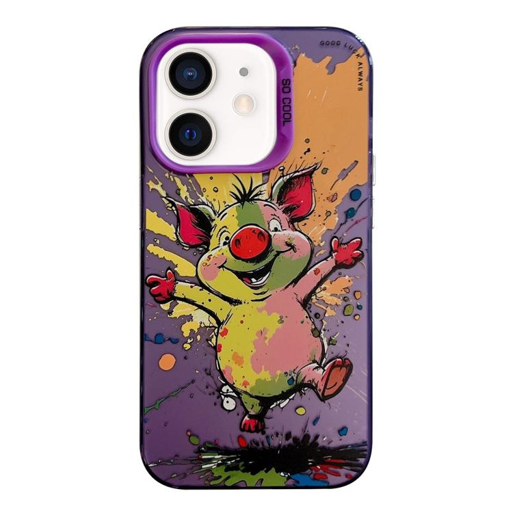 Animal Pattern Oil Painting Series PC + TPU Phone Case, For iPhone 12 mini