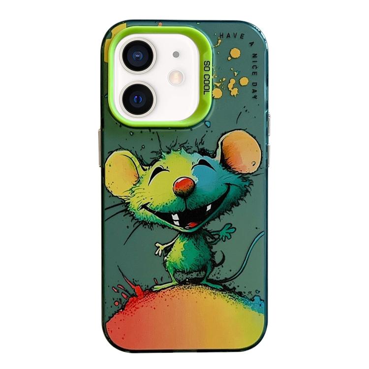 Animal Pattern Oil Painting Series PC + TPU Phone Case, For iPhone 12 mini