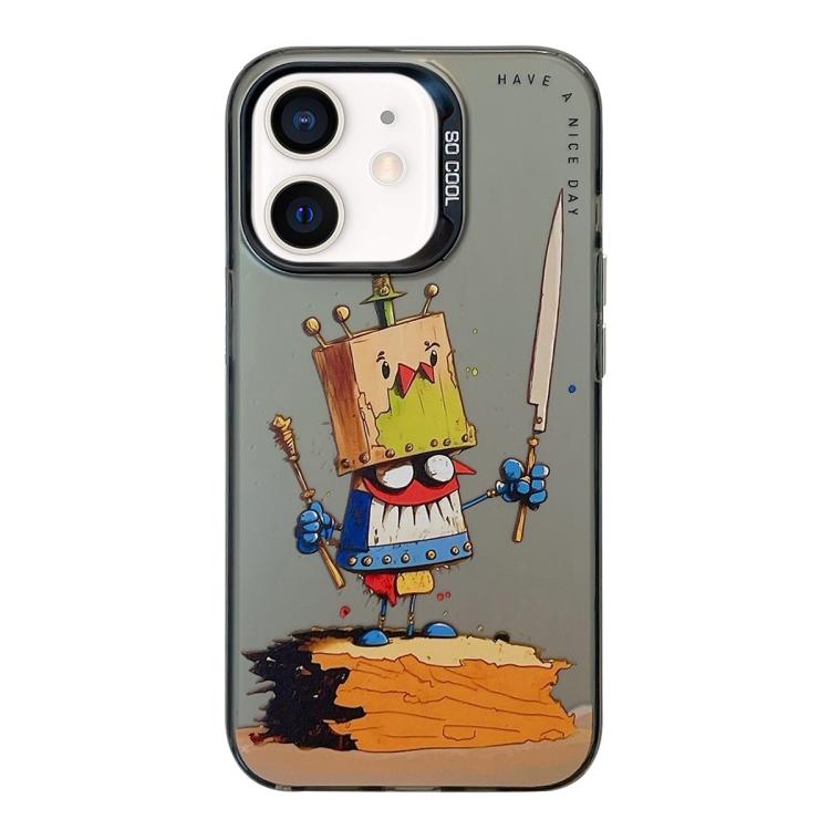 Animal Pattern Oil Painting Series PC + TPU Phone Case, For iPhone 12 mini