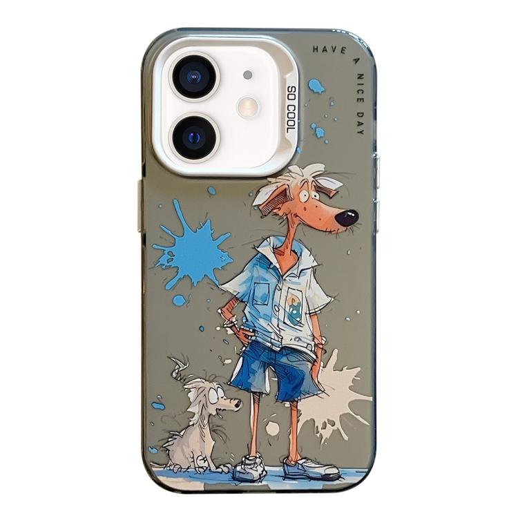 Animal Pattern Oil Painting Series PC + TPU Phone Case, For iPhone 12 mini