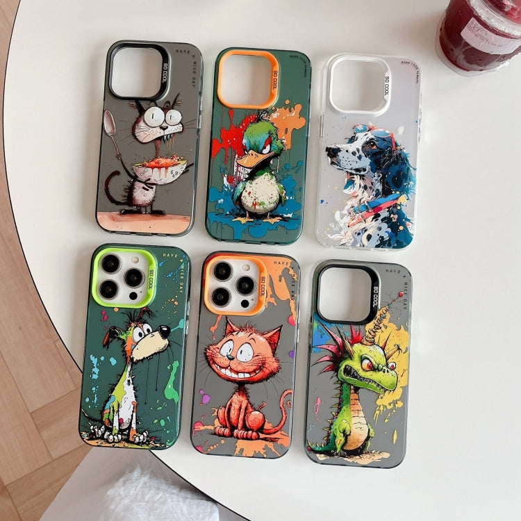 Animal Pattern Oil Painting Series PC + TPU Phone Case – TPU, For iPhone 13 Pro Max