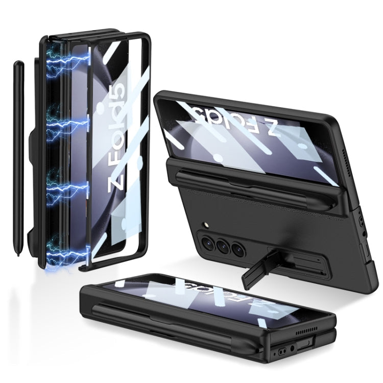GKK Full Coverage Magnetic Fold Hinge Phone Case with Pen Slots – Magnetic, For Samsung Galaxy Z Fold5 For Samsung Galaxy Z Fold5 Black