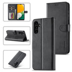 LC.IMEEKE Calf Texture Leather Phone Case, For Samsung Galaxy A15 5G, For Samsung Galaxy A25 For Samsung Galaxy A15 5G Black