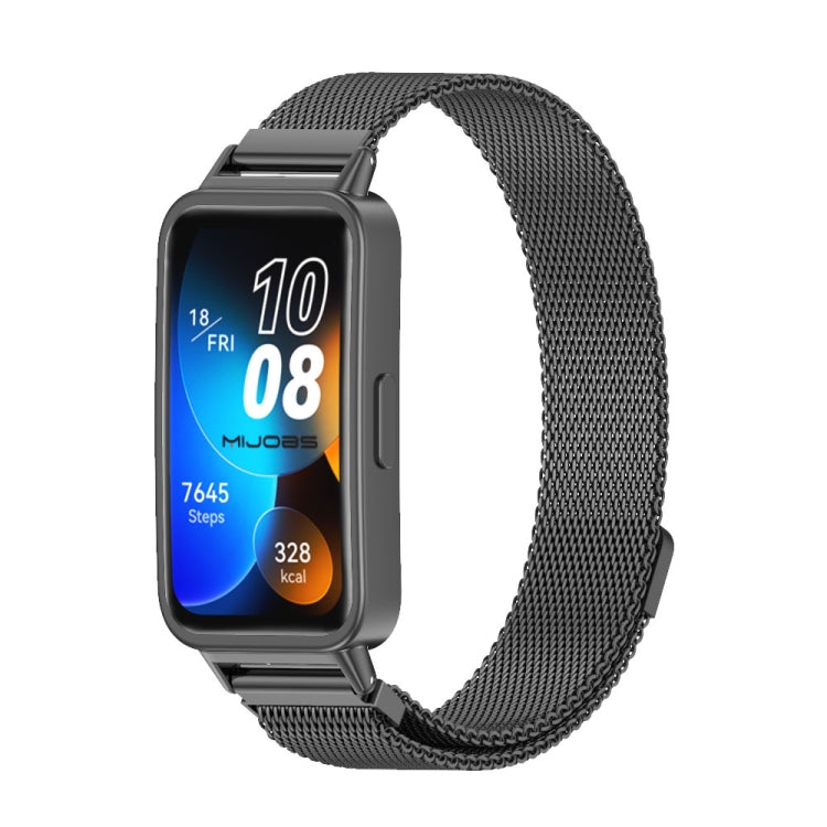 Watch Band – Magnetic, Stainless Steel (Huawei Band 8) For Huawei Band 8 9 10 Black