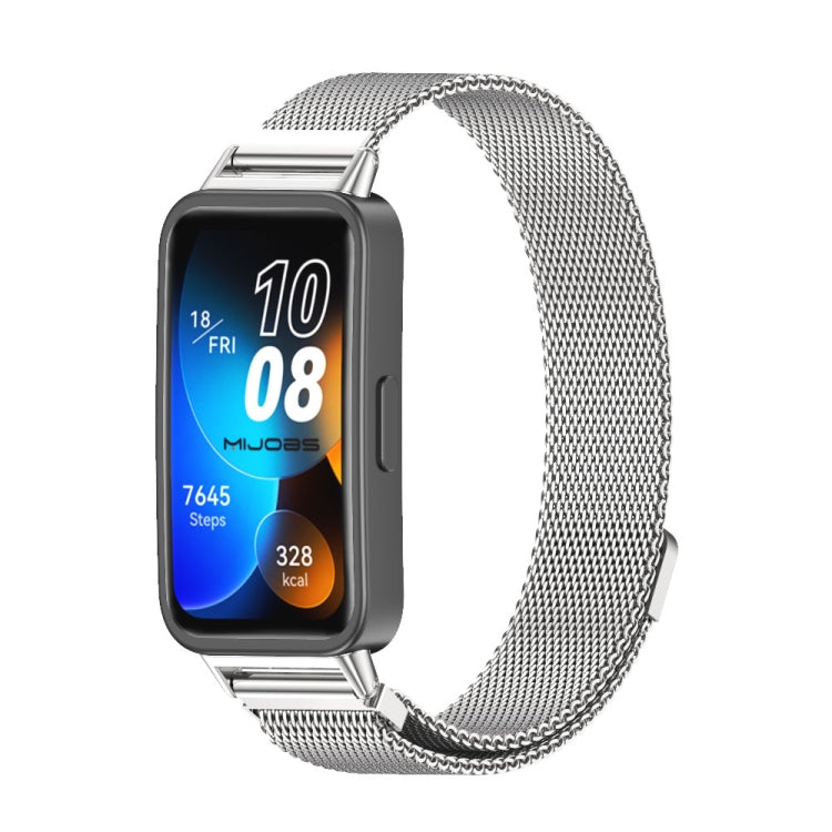 Watch Band – Magnetic, Stainless Steel (Huawei Band 8) For Huawei Band 8 9 10 Silver
