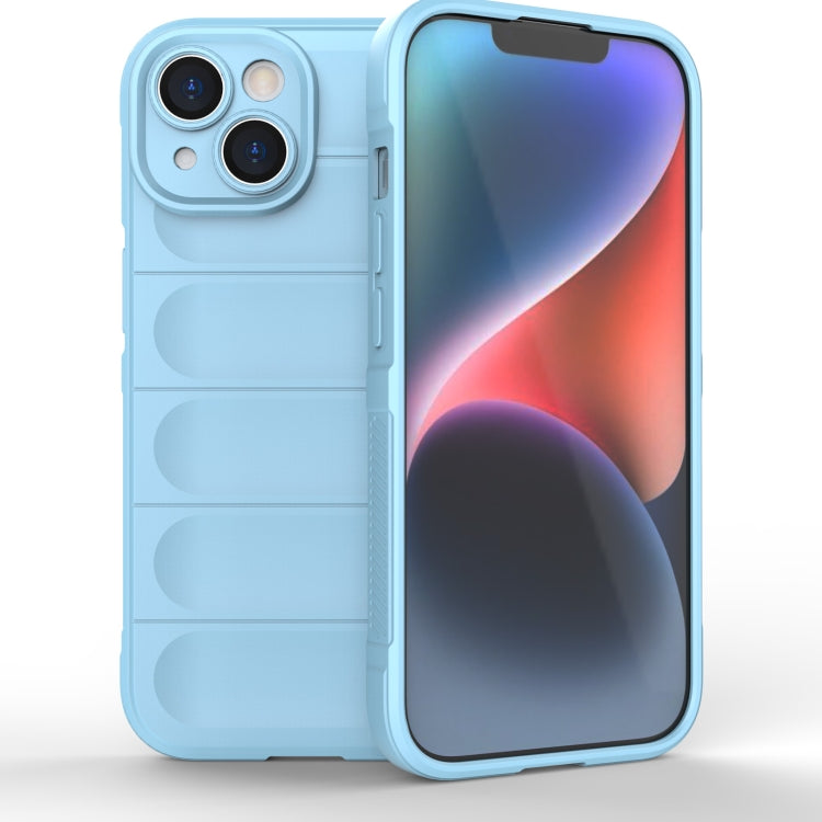 Magic Shield TPU + Flannel Phone Case – TPU, For iPhone 15 For iPhone 15 Light Blue