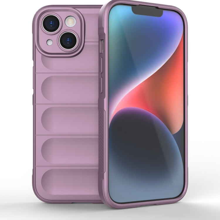 Magic Shield TPU + Flannel Phone Case – TPU, For iPhone 15 For iPhone 15 Purple