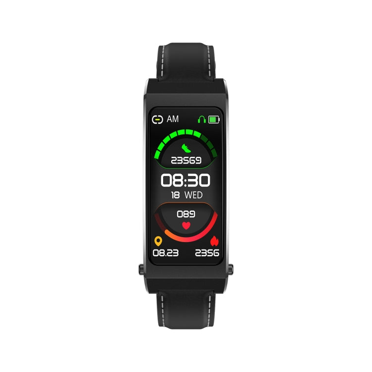 K13S 1.14 inch TFT Screen Leather Strap Smart Calling Bracelet Supports Sleep Management/Blood Oxygen Monitoring, Leather Strap – Leather, Bluetooth