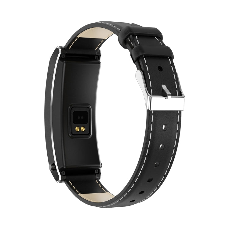 K13S 1.14 inch TFT Screen Leather Strap Smart Calling Bracelet Supports Sleep Management/Blood Oxygen Monitoring, Leather Strap – Leather, Bluetooth