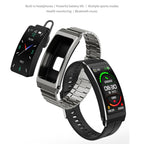 K13S 1.14 inch TFT Screen Leather Strap Smart Calling Bracelet Supports Sleep Management/Blood Oxygen Monitoring, Leather Strap – Leather, Bluetooth