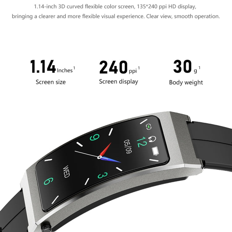 K13S 1.14 inch TFT Screen Leather Strap Smart Calling Bracelet Supports Sleep Management/Blood Oxygen Monitoring, Leather Strap – Leather, Bluetooth
