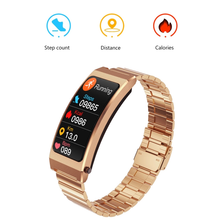 K13S 1.14 inch TFT Screen Leather Strap Smart Calling Bracelet Supports Sleep Management/Blood Oxygen Monitoring, Leather Strap – Leather, Bluetooth