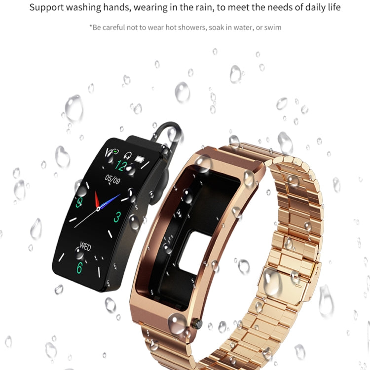 K13S 1.14 inch TFT Screen Leather Strap Smart Calling Bracelet Supports Sleep Management/Blood Oxygen Monitoring, Leather Strap – Leather, Bluetooth