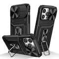 Camshield Robot TPU Hybrid PC Phone Case – Wear-resistant, Magnetic, TPU, For iPhone 15 Pro, For iPhone 15 Plus, For iPhone 15, For iPhone 14 Plus For iPhone 15 Pro Black