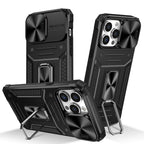 Camshield Robot TPU Hybrid PC Phone Case, For iPhone 13 Pro, For iPhone 13, For iPhone 12 / 12 Pro, For iPhone 12 Pro Max For iPhone 13 Pro Black