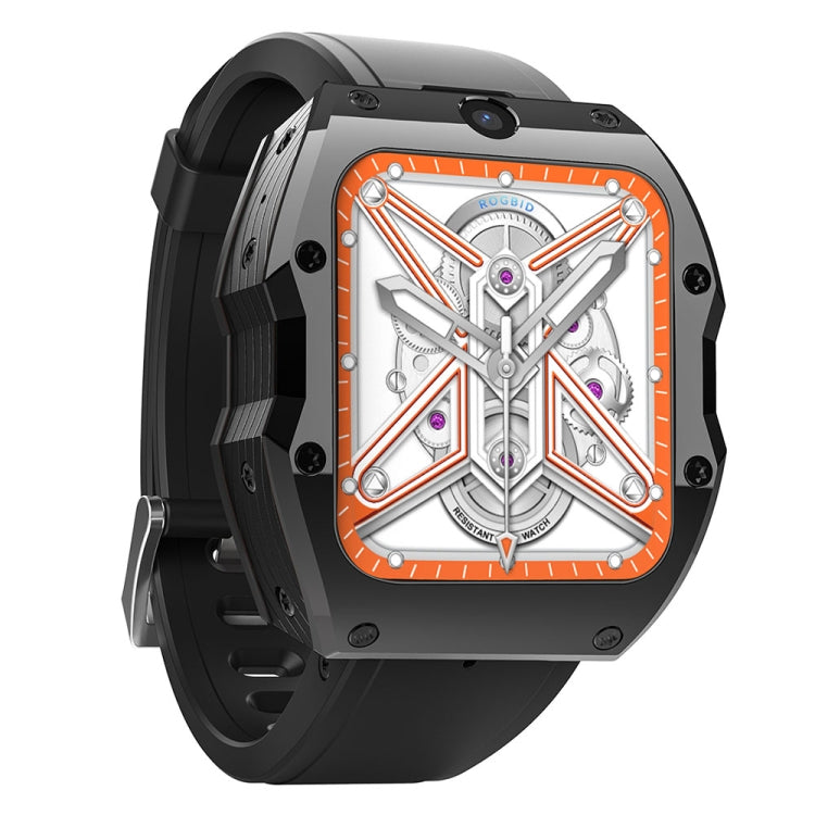 Model X 1.99 inch IP68 Waterproof Android 9.0 4G Dual Cameras Ceramics Smart Watch, 2GB+16GB, 4GB+128GB 2GB+16GB Black