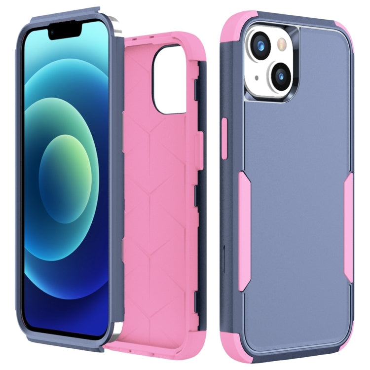 Commuter Shockproof TPU + PC Phone Case, For iPhone 15 Plus, For iPhone 15 For iPhone 15 Plus Royal Blue+Pink