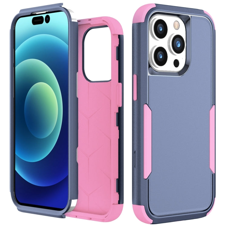 Commuter Shockproof TPU + PC Phone Case – Shockproof, TPU, For iPhone 15 Pro Max, For iPhone 15 Pro For iPhone 15 Pro Max Royal Blue+Pink