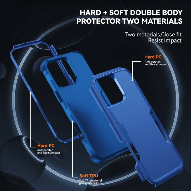 Commuter Shockproof TPU + PC Phone Case – Shockproof, TPU, For iPhone 16 Pro Max, For iPhone 16 Pro