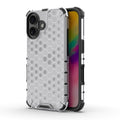 Honeycomb Shockproof Phone Case, For iPhone 16, For iPhone 15 Pro Max, For iPhone 15 Pro, For iPhone 15 For iPhone 16 White