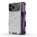 Honeycomb Shockproof Phone Case – Shockproof, TPU, For iPhone 17e / 16e, For iPhone 17 Pro Max, For iPhone 17 Pro, For iPhone 17 For iPhone 18 Pro 17 Pro White