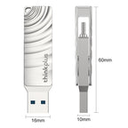 Lenovo Thinkplus MU232 USB 3.2 + USB-C / Type-C Dual Head Flash Drive, 32GB, 64GB, 128GB, 256GB – Waterproof, Non-slip