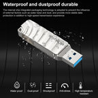 Lenovo Thinkplus MU232 USB 3.2 + USB-C / Type-C Dual Head Flash Drive, 32GB, 64GB, 128GB, 256GB – Waterproof, Non-slip
