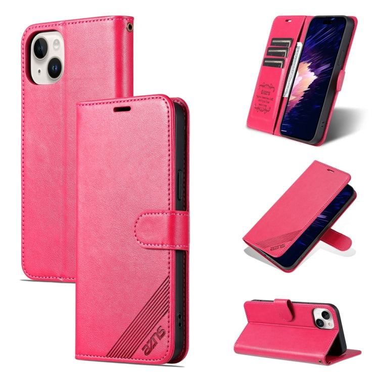 AZNS Sheepskin Texture Flip Leather Phone Case, For iPhone 16 Pro, For iPhone 15 Pro Max, For iPhone 15 Pro, For iPhone 15 Plus, For iPhone 15
