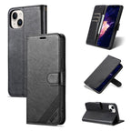 AZNS Sheepskin Texture Flip Leather Phone Case, For iPhone 16 Pro, For iPhone 15 Pro Max, For iPhone 15 Pro, For iPhone 15 Plus, For iPhone 15