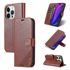AZNS Sheepskin Texture Flip Leather Phone Case, For iPhone 16 Pro, For iPhone 15 Pro Max, For iPhone 15 Pro, For iPhone 15 Plus, For iPhone 15