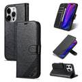 AZNS Sheepskin Texture Flip Leather Phone Case, For iPhone 16 Pro, For iPhone 15 Pro Max, For iPhone 15 Pro, For iPhone 15 Plus, For iPhone 15