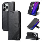 AZNS Sheepskin Texture Flip Leather Phone Case, For iPhone 16 Pro, For iPhone 15 Pro Max, For iPhone 15 Pro, For iPhone 15 Plus, For iPhone 15