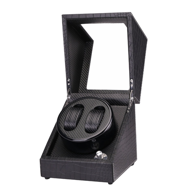5 Gear Mechanical Automatic Watch Box Electric Motor Watch Shaker, US... 5 Gear, Crocodile Pattern, Black Black