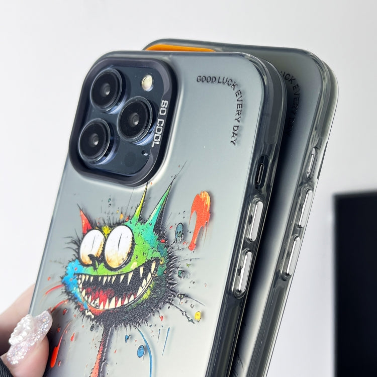 Double Layer Color Silver Series Animal Oil Painting Phone Case, For iPhone 12