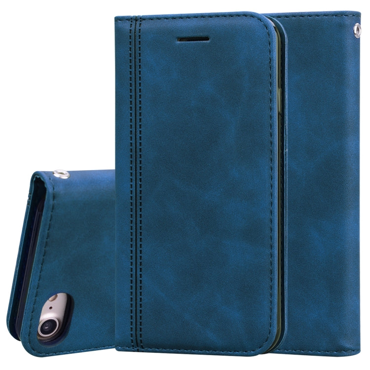 Case – Leather, Magnetic (iPhone SE 2022) For iPhone SE 2022 SE 2020 & 8 & 7 Blue