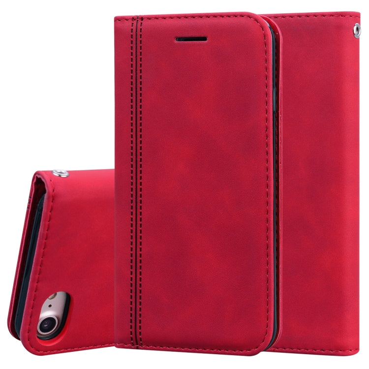 Case – Leather, Magnetic (iPhone SE 2022) For iPhone SE 2022 SE 2020 & 8 & 7 Red