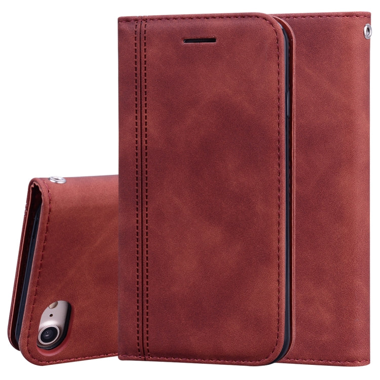 Case – Leather, Magnetic (iPhone SE 2022) For iPhone SE 2022 SE 2020 & 8 & 7 Brown