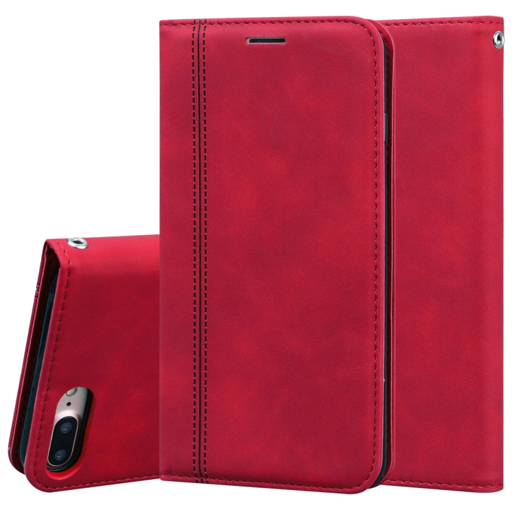 Case – Leather, Magnetic (iPhone SE 2022) For iPhone 8 Plus & 7 Plus Red