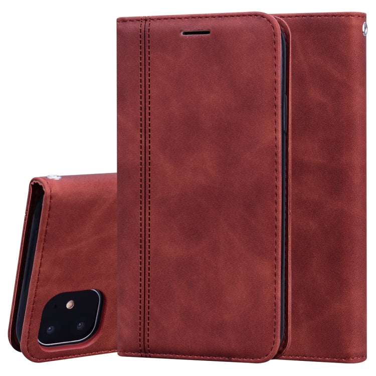 Case – Leather, Magnetic (iPhone SE 2022) For iPhone 11 Brown
