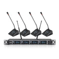 XTUGA A140-C Wireless Microphone System 4-Channel UHF Four Conference Mics, A140-C A140-C US Plug