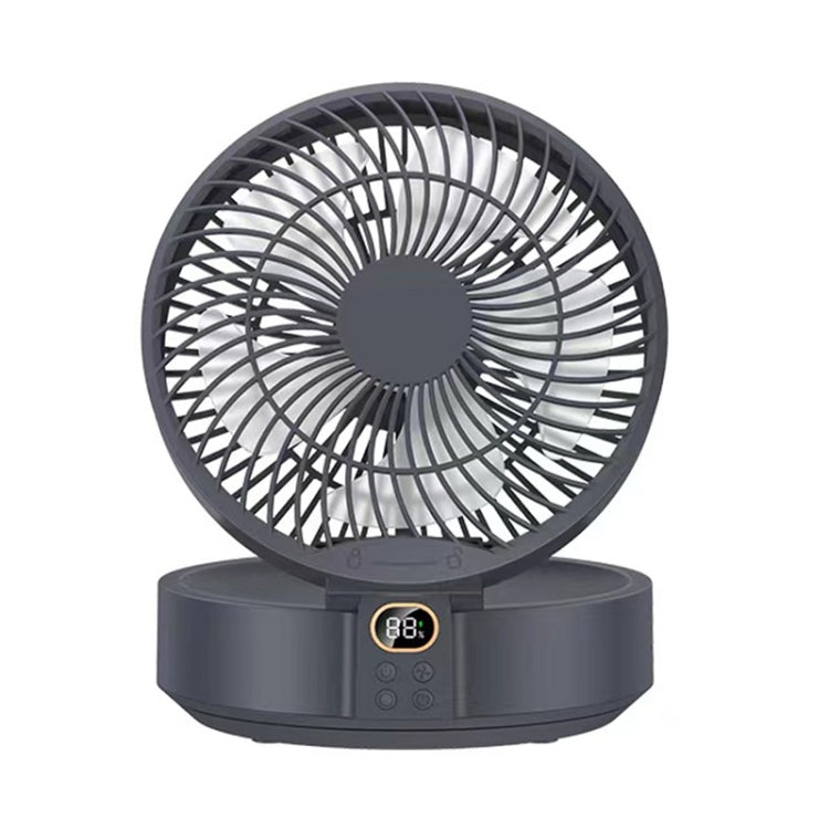 WSK302 4000mAh Swivel Head Wall Mounted Fan with Night Light Black