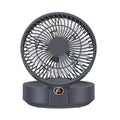 WSK302 4000mAh Swivel Head Wall Mounted Fan with Night Light Black