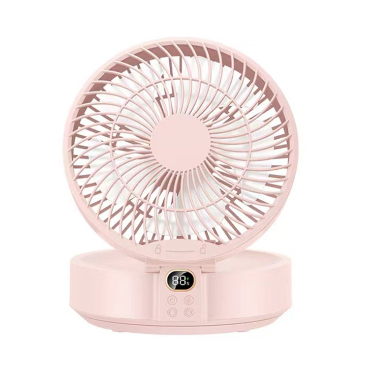 WSK302 4000mAh Swivel Head Wall Mounted Fan with Night Light Pink